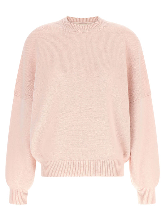 Cardigan by Khaite for women in cashmere multicolor & pink features a nuanced silhouette with a refined crew neckline and nuanced detailing for a sophisticated look.