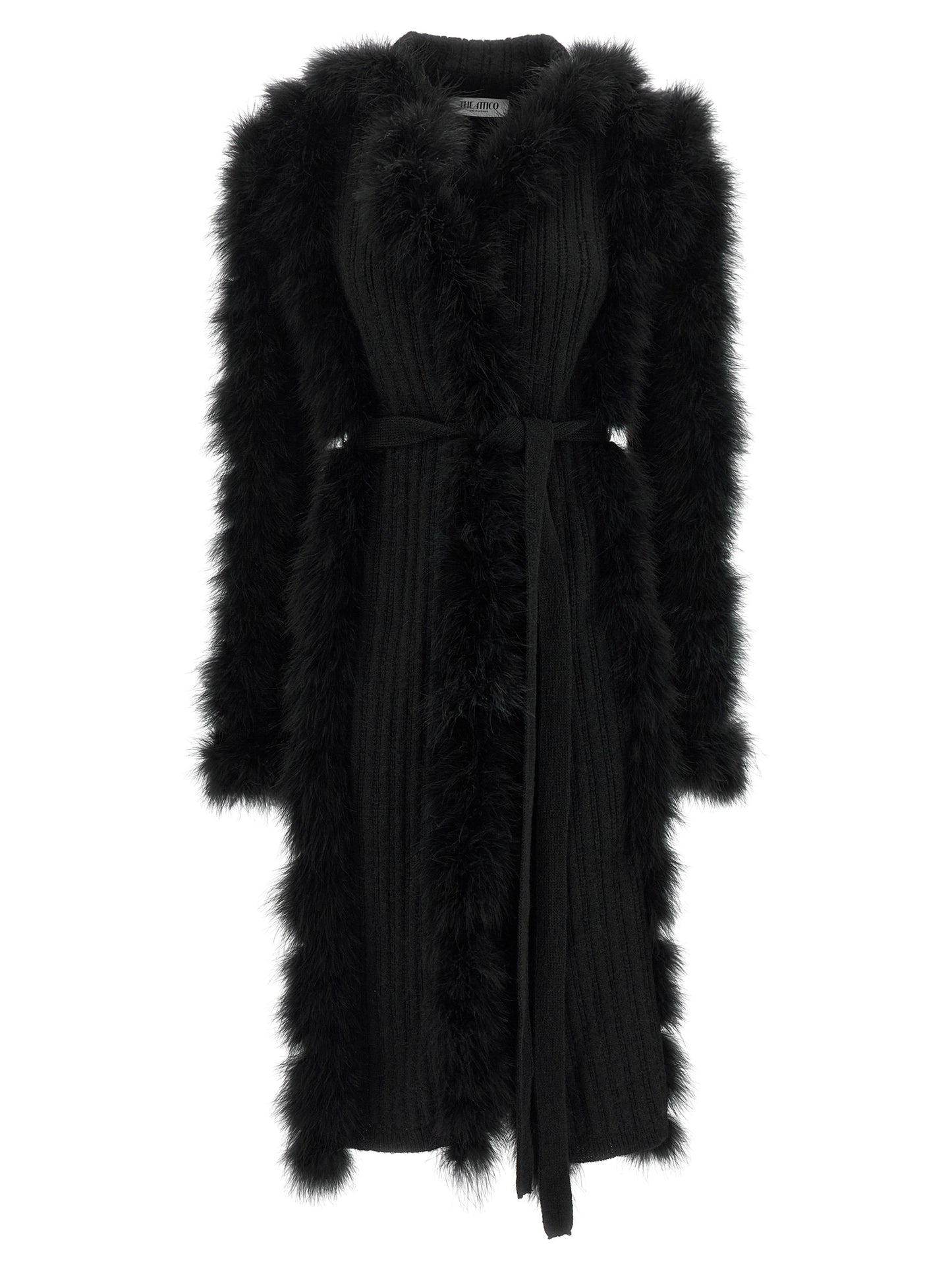 The Attico Black Wool Coat