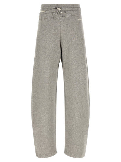 The Attico Gray Cotton Casual Pants