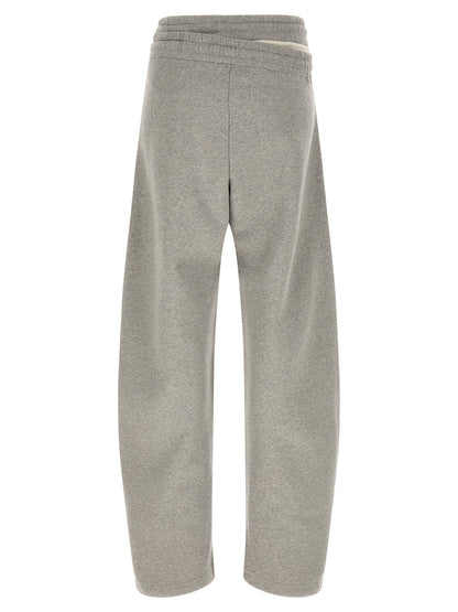 The Attico Gray Cotton Casual Pants