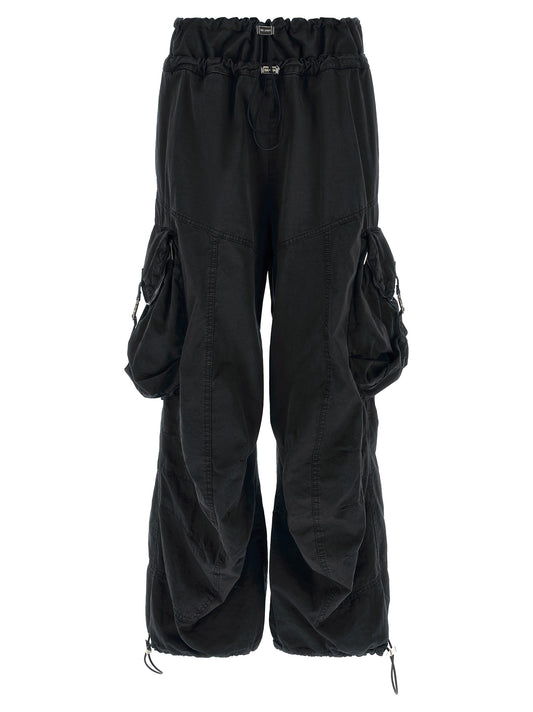 Cargo Pants by The Attico for women in polyamide polyurethane & cotton black features a architectural oversized with a architectural long and architectural .