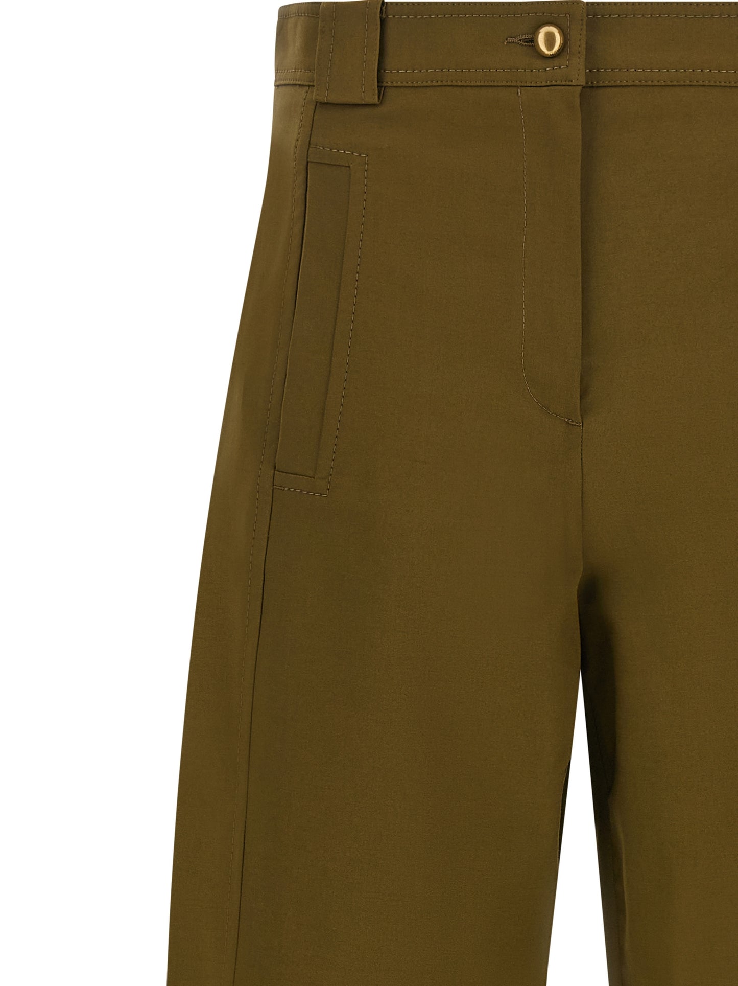 Max Mara Bicolor Cotton Cropped Pants