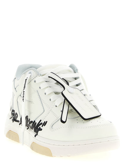 Off-White Bicolor Calfskin Athletic Sneakers