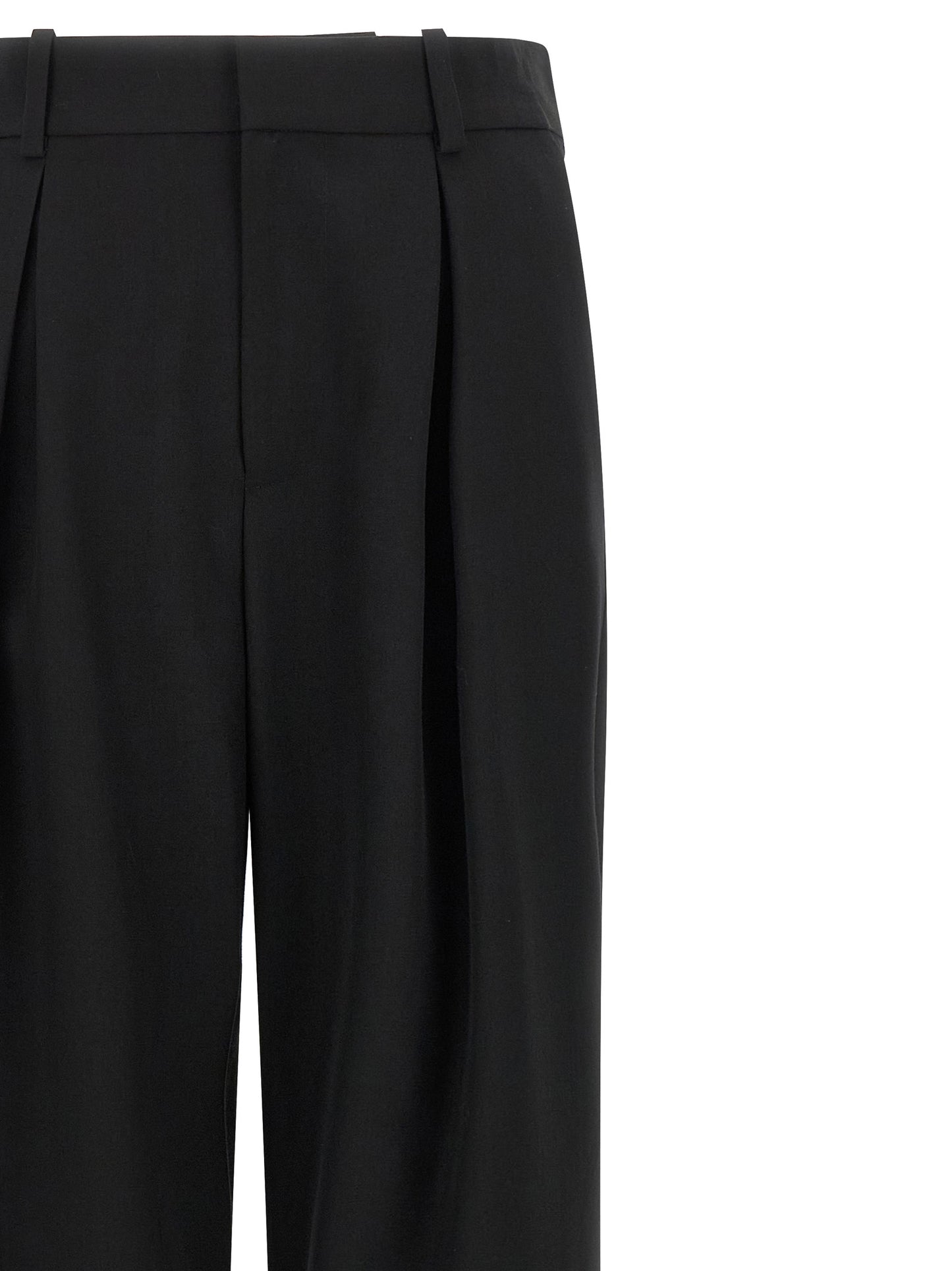 MM6 Maison Margiela Black Polyester Casual Pants