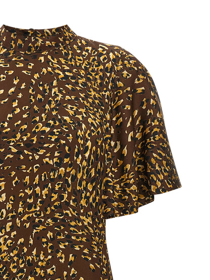 Twinset Brown Viscose Long Dress