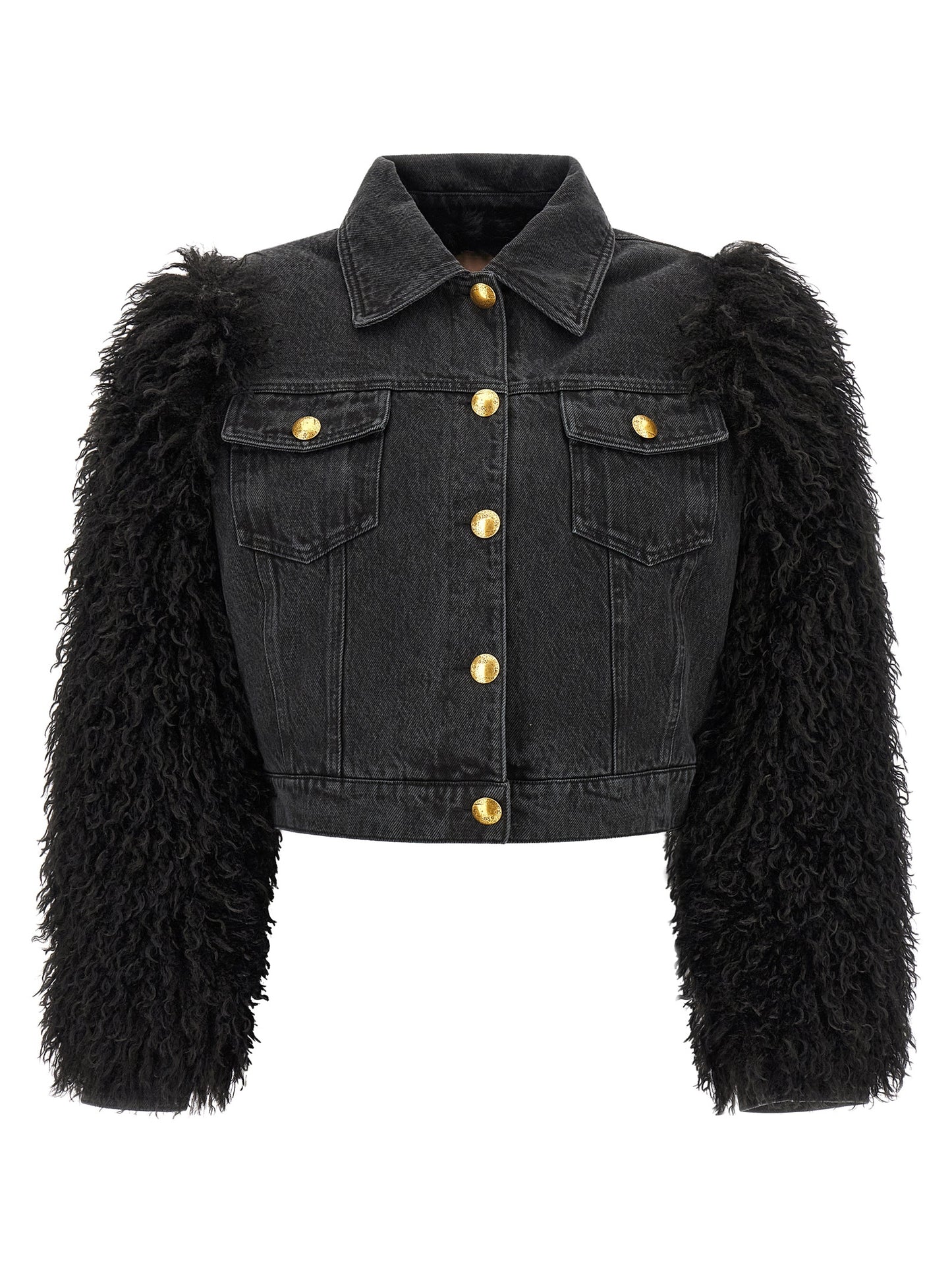 Twinset Black Cotton Denim Jacket