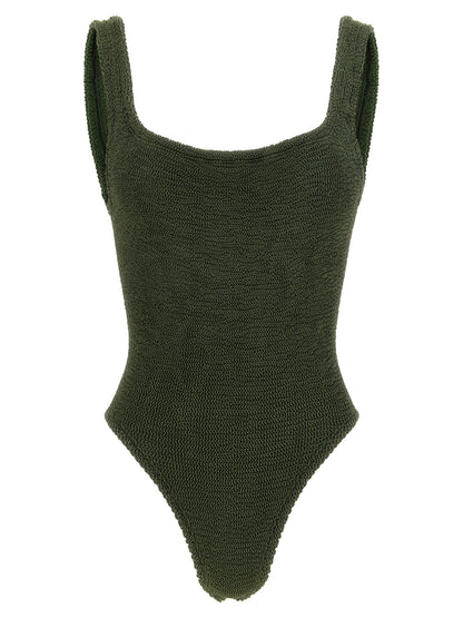 Hunza G Bicolor Polyamide One-Piece Swimsuit