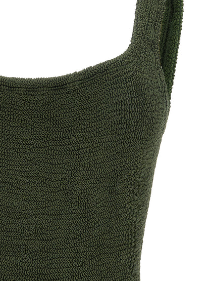 Hunza G Bicolor Polyamide One-Piece Swimsuit