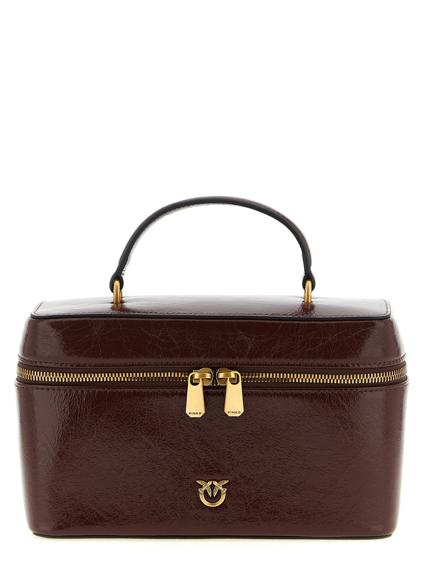 PINKO Brown Calfskin Handbag