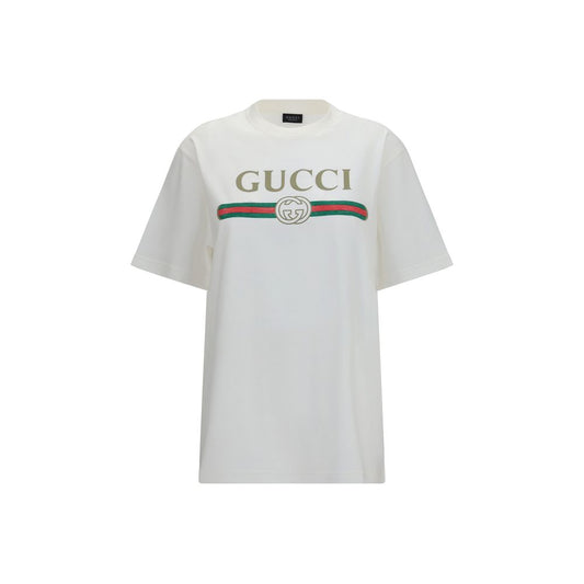 Gucci White Cotton T-Shirt