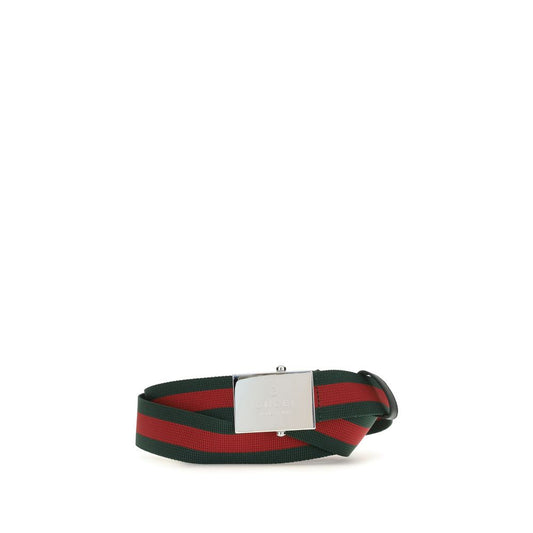 Belt by Gucci for men in cotton & palladium multicolor & palladium presents a artisanal silhouette from the Ribbon Cotton & Palladium Belt collection, showcasing an artisanal design and refined craftsmanship for a artisanal look.