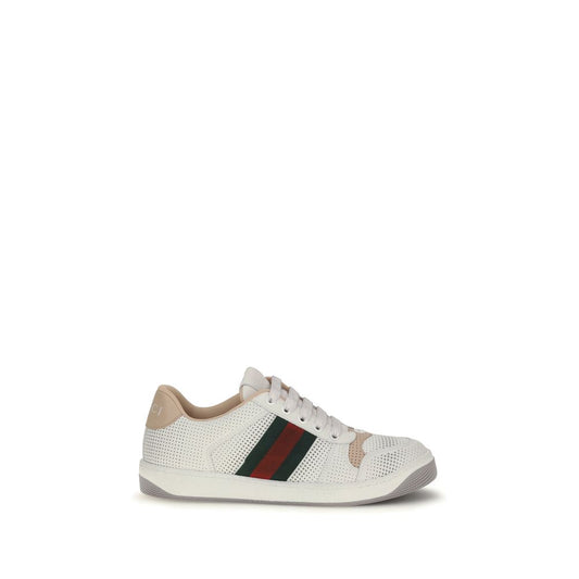 Gucci White Calf Leather Bos Taurus Athletic Sneakers