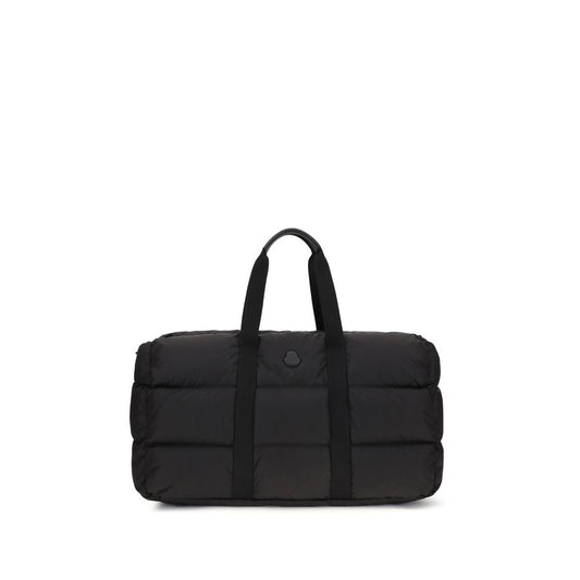 Shoulder Travel Bag by Moncler for men in polyester black features a statuesque silhouette, showcasing a secure zipper and statuesque with versatile shoulder-strap, adjustable-strap, detachable-strap & handle for a statuesque finish.