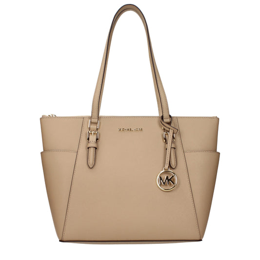 Shoulder Bag by Michael Kors for women in leather beige features an effortlessly chic silhouette with a secure , ample , and versatile shoulder-strap for effortlessly chic everyday luxury.