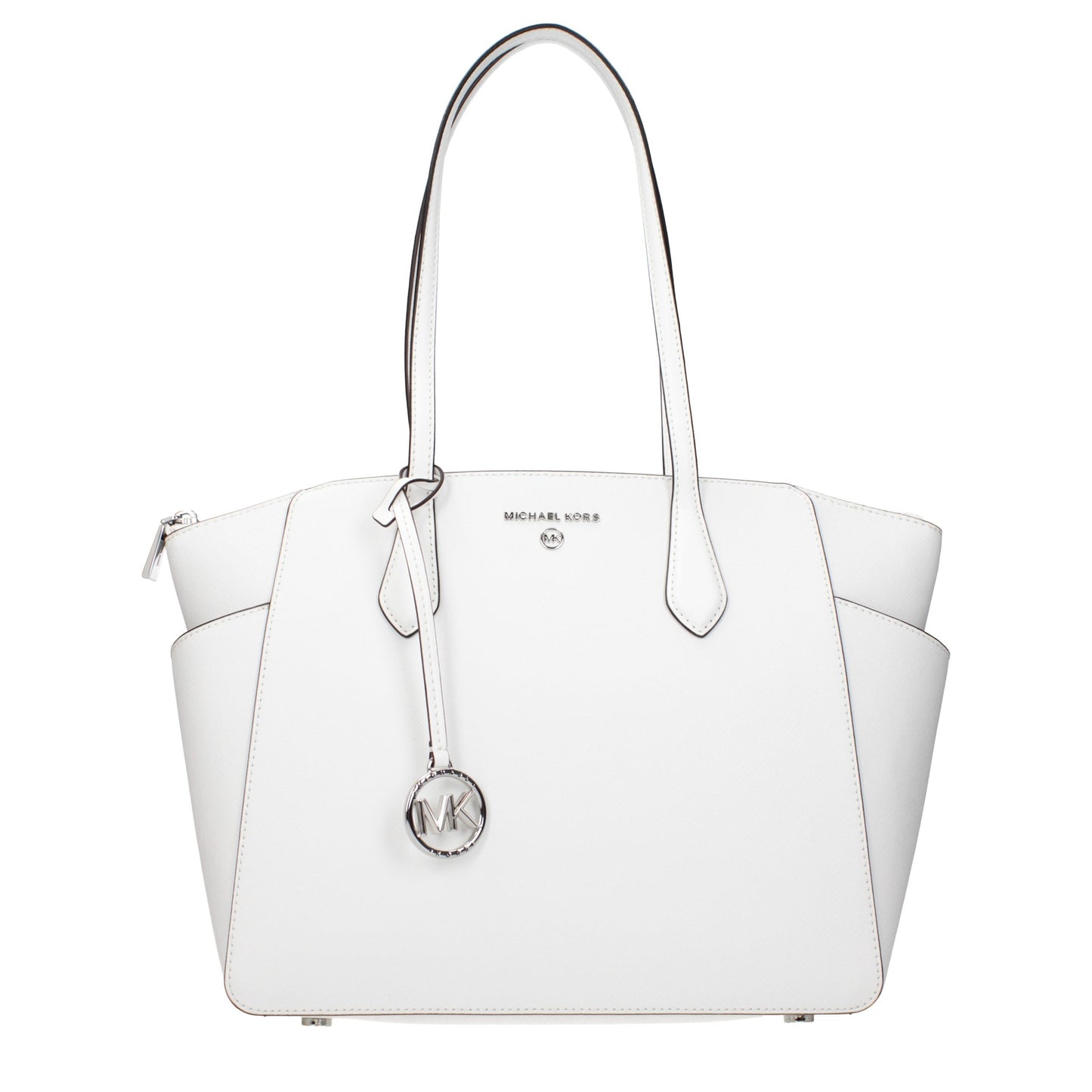 Shoulder Bag by Michael Kors for women in leather white features a effortless chic silhouette with a secure , ample , and versatile shoulder-strap for a effortless chic finish.