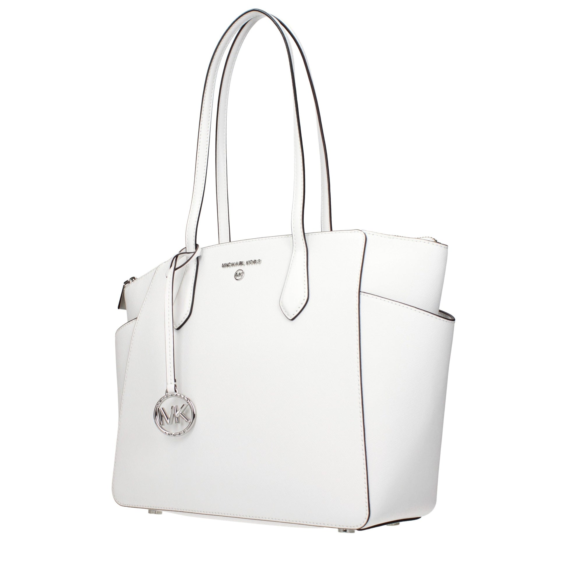 Shoulder Bag by Michael Kors for women in leather white features a effortless sophistication silhouette, secured by a with ample and versatile shoulder-strap for a effortless sophistication finish.