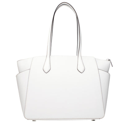 Shoulder Bag by Michael Kors for women in leather white showcases a statuesque silhouette, artfully detailed with a secure , organized , and versatile shoulder-strap for a statuesque look.