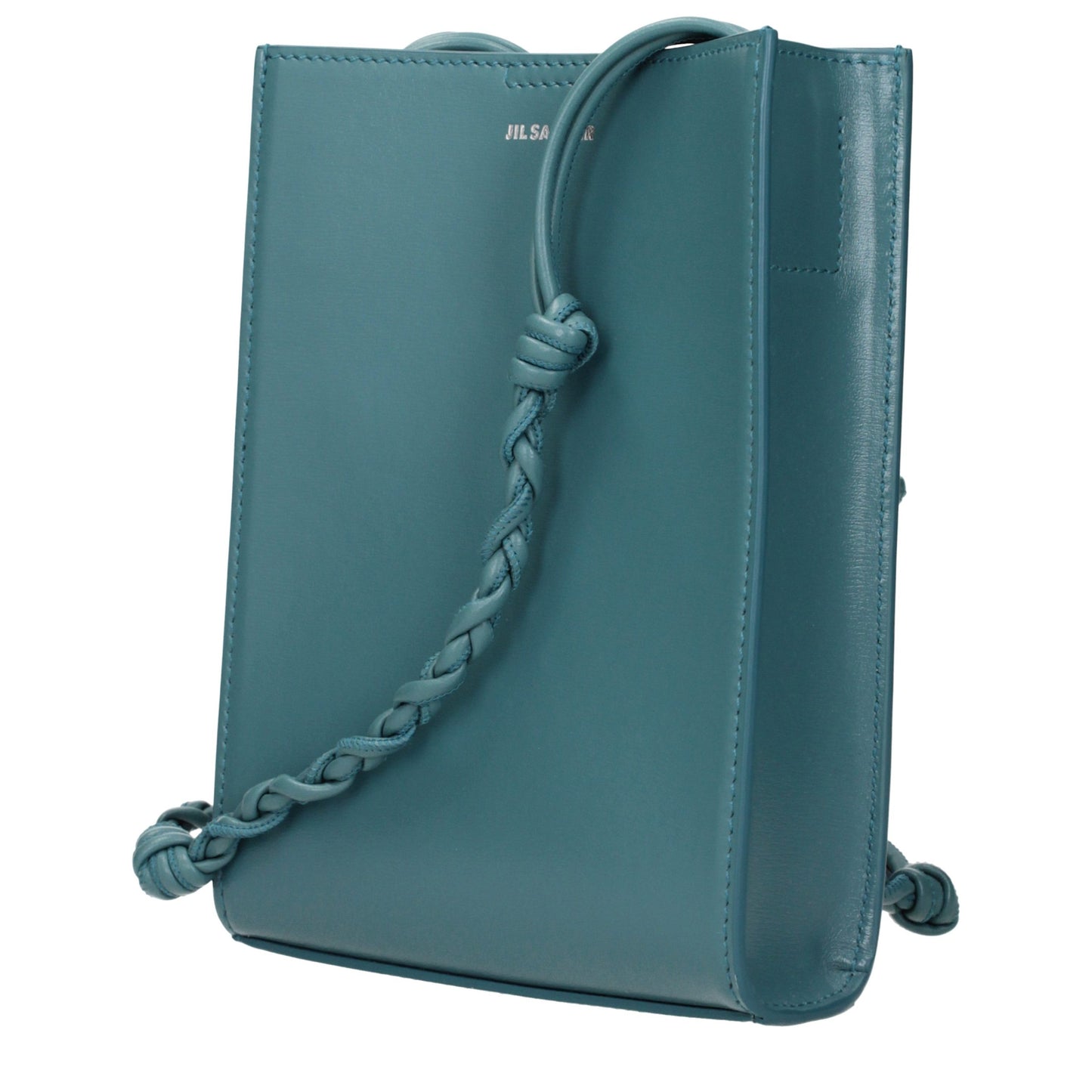 Crossbody Handbag by Jil Sander for women in leather green features a transformative sophistication silhouette, showcasing a secure , ample , and versatile crossbody-strap for a transformative sophistication look.