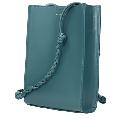 Crossbody Handbag by Jil Sander for women in leather green features a transformative sophistication silhouette, showcasing a secure , ample , and versatile crossbody-strap for a transformative sophistication look.