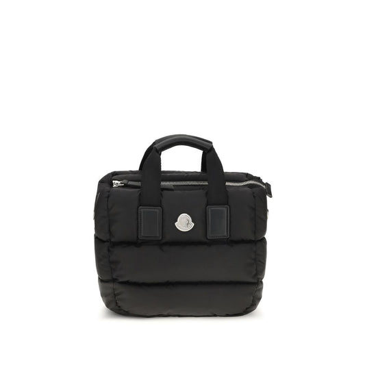 Moncler Caradoc Leather Metal Nylon & Plush Mini Quilted Shoulder Bag - Black Signature
