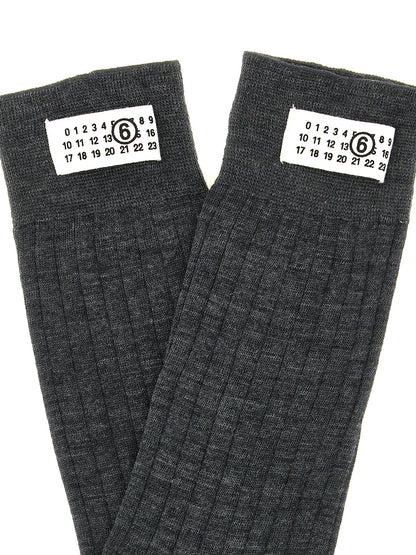 MM6 Maison Margiela Gray Wool Socks