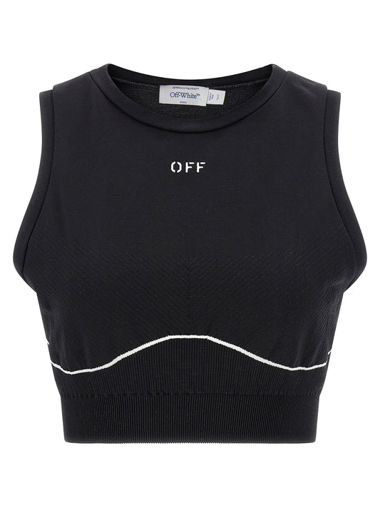 Off-White Black Polyamide Sport Bra