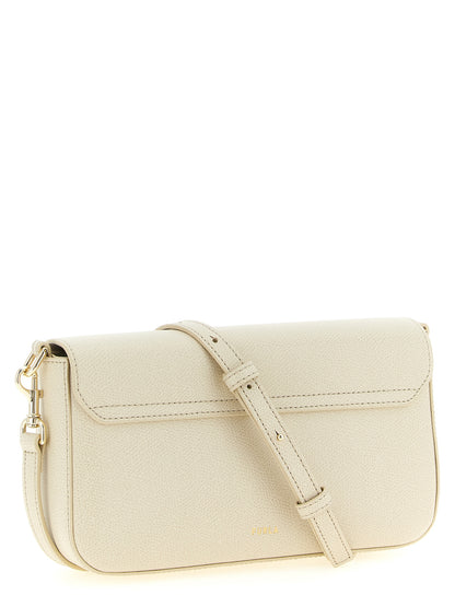 Furla White Calfskin Crossbody Bag