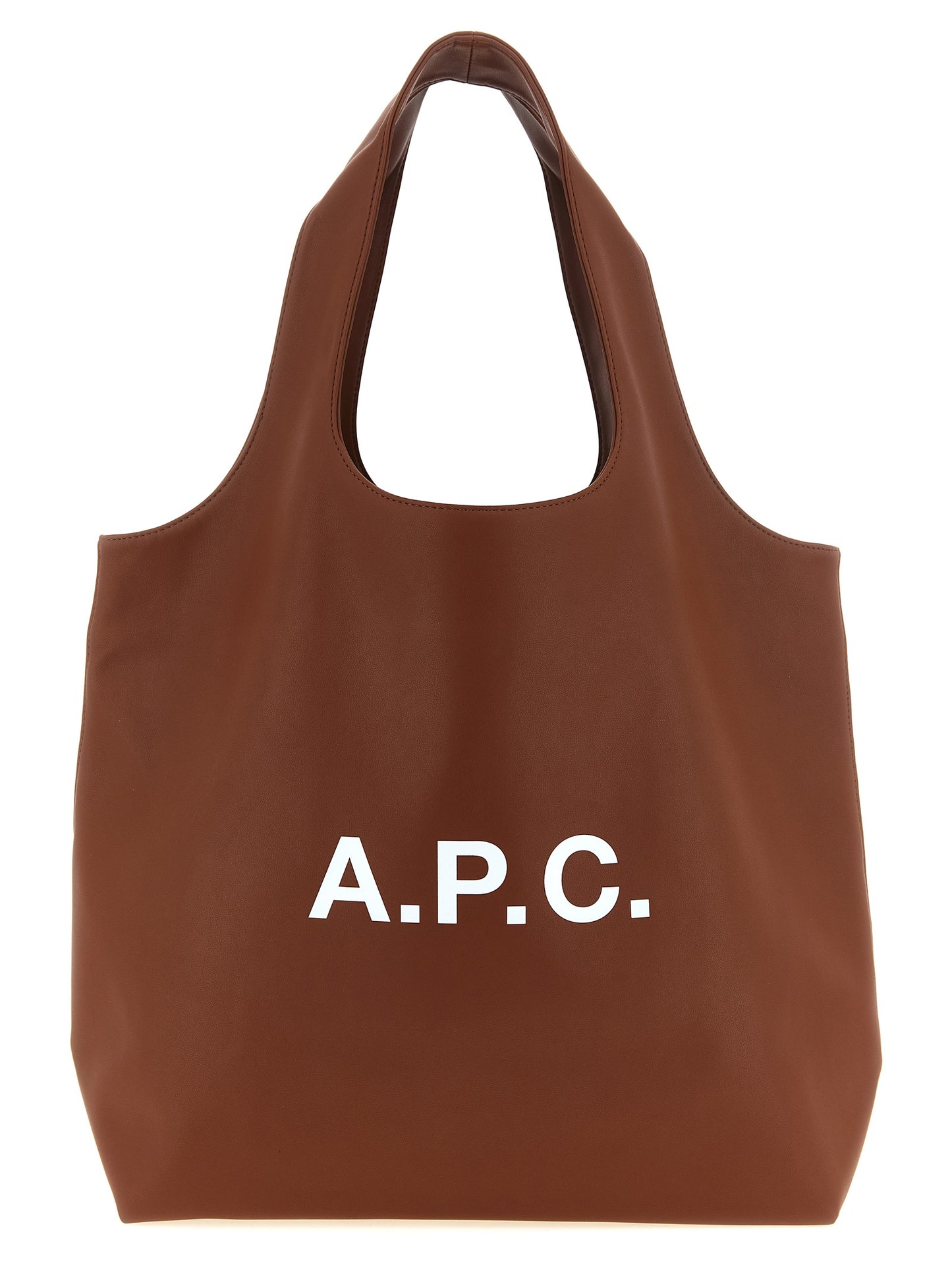 A.P.C. Brown Polyester Tote Bag