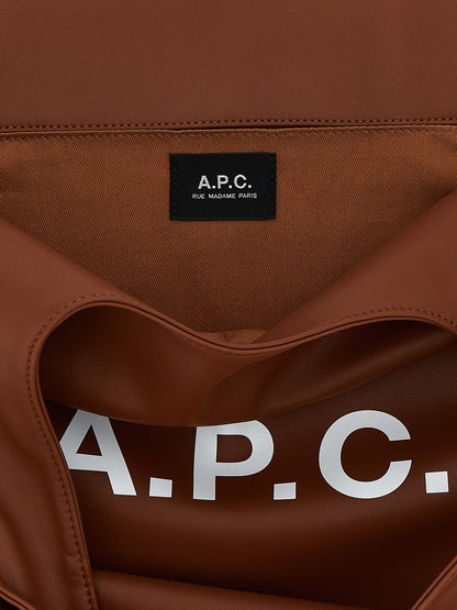 A.P.C. Brown Polyester Tote Bag