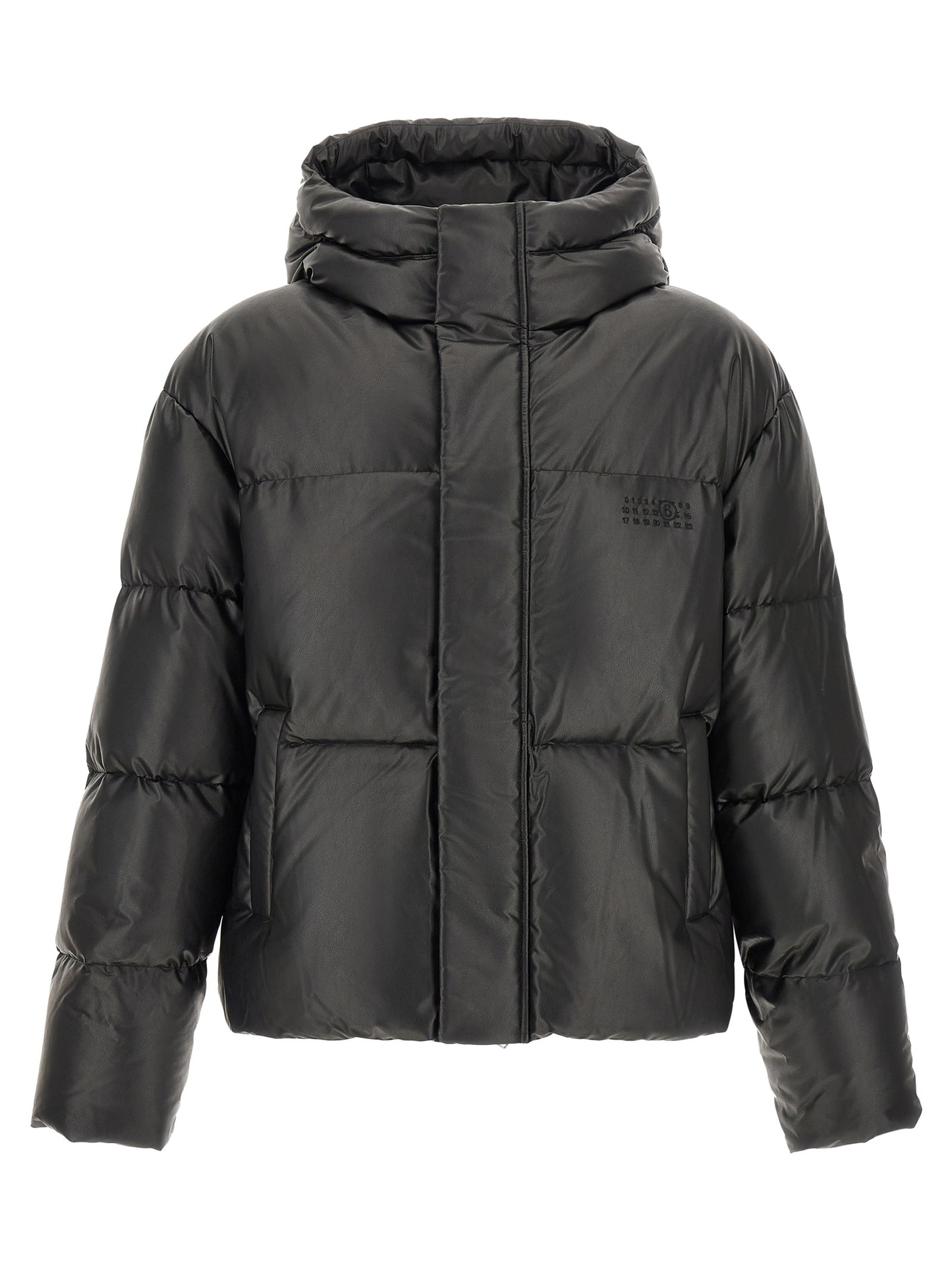 MM6 Maison Margiela Black Polyester Full-Length Jacket