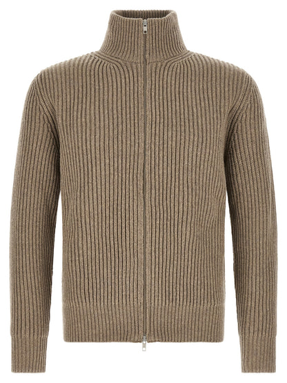 MM6 Maison Margiela Beige Wool Full-Length Jacket