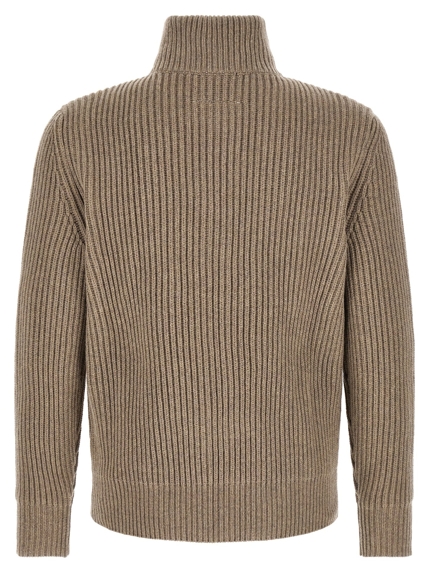 MM6 Maison Margiela Beige Wool Full-Length Jacket