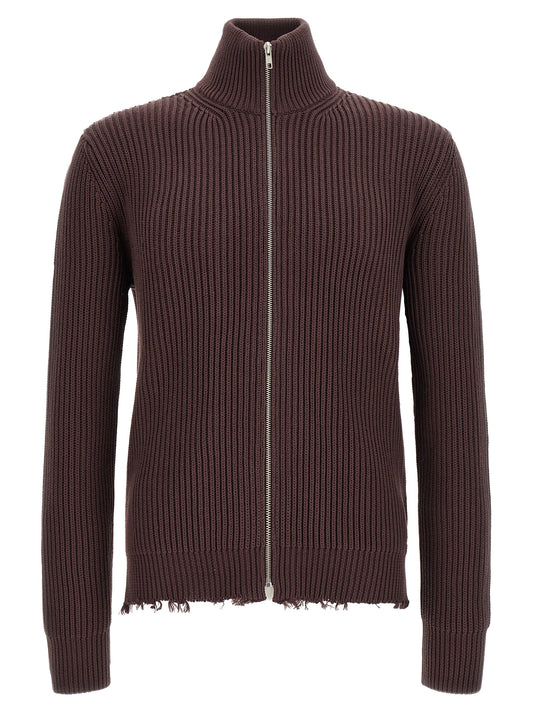 MM6 Maison Margiela Brown Cotton Cardigan