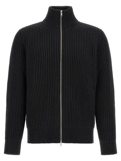 MM6 Maison Margiela Black Wool Full-Length Jacket