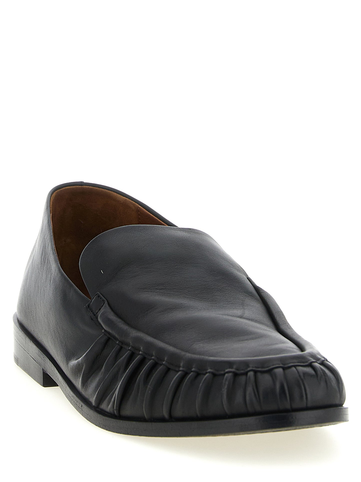 Marsell Black Calfskin Slip-On Loafers