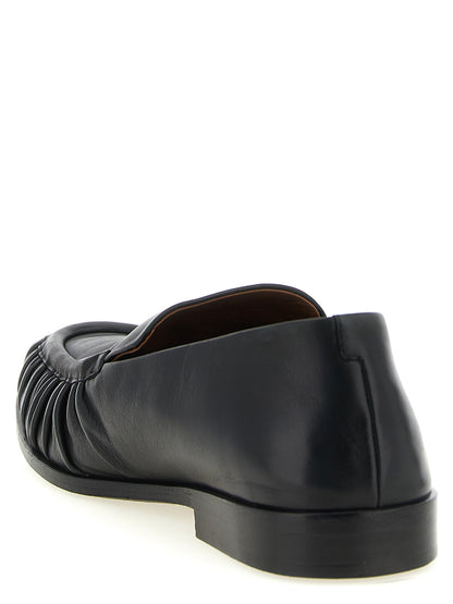 Marsell Black Calfskin Slip-On Loafers