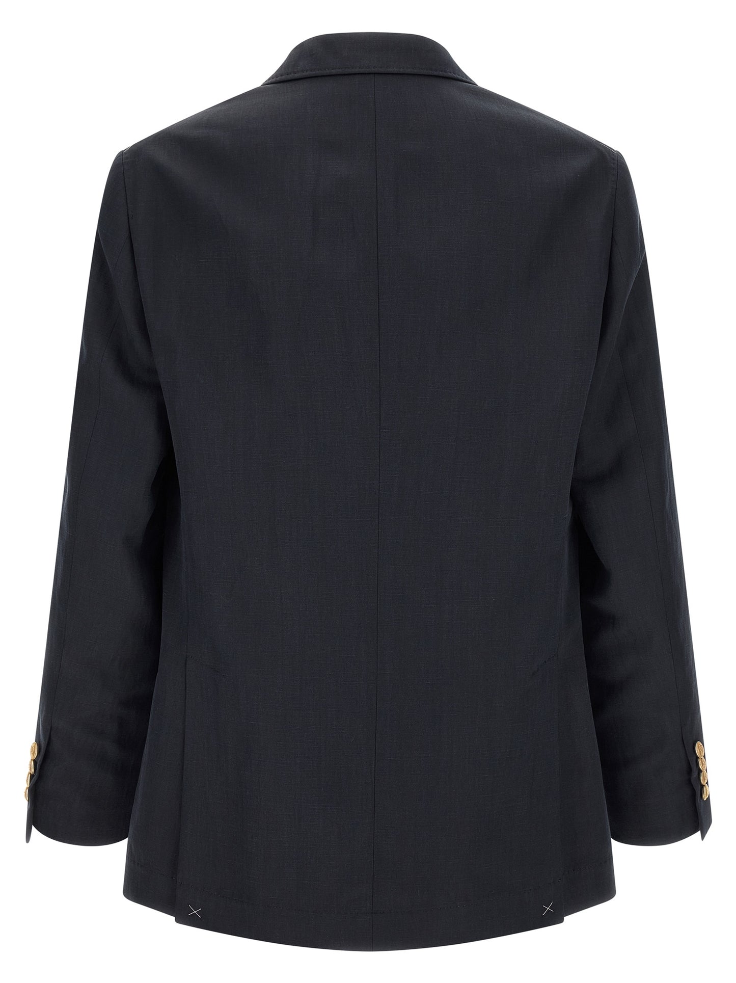 Brunello Cucinelli Blue Silk Blazer