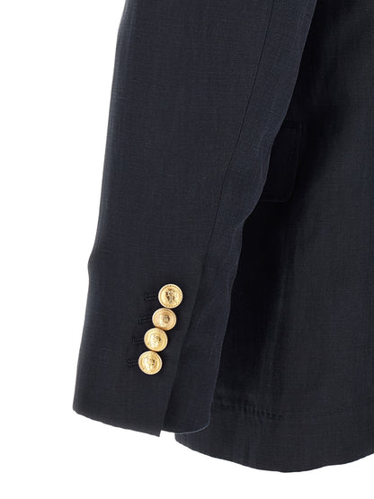 Brunello Cucinelli Blue Silk Blazer