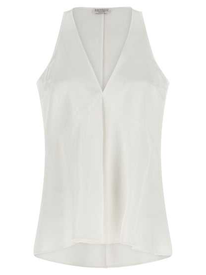 Brunello Cucinelli White Cotton Shirt