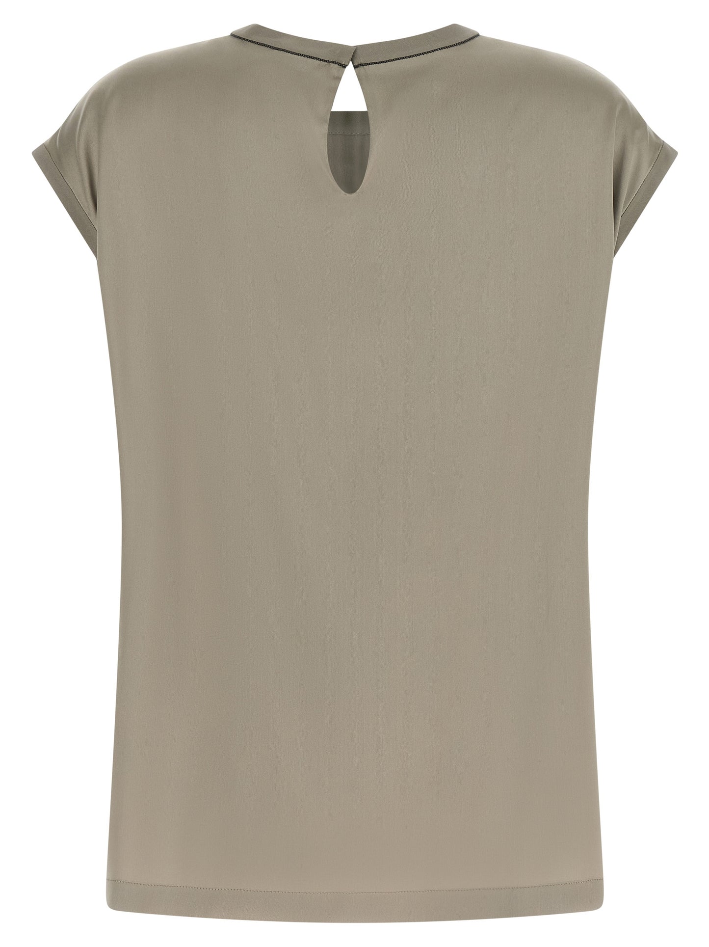 Brunello Cucinelli Bicolor Silk Blouse
