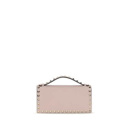 Cardholder Wallet by Valentino Garavani for women in bos taurus calf leather multicolor & signature presents a streamlined silhouette, showcasing the sophisticated design of the Rockstud Bos Taurus Calf Leather Cardholder Wallet collection with functional card-organization chain.