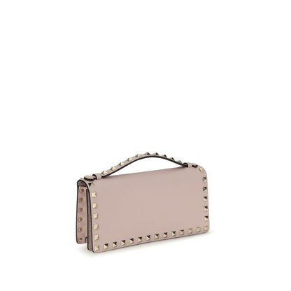 Cardholder Wallet by Valentino Garavani for women in bos taurus calf leather multicolor & signature showcases a refined silhouette, artfully detailed with the signature style of the Rockstud Bos Taurus Calf Leather Cardholder Wallet and functional card-organization chain.