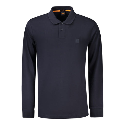 Polo Shirt by Hugo Boss for men in stretch cotton blue & signature showcases a enviable silhouette, featuring a refined and for a enviable finish.