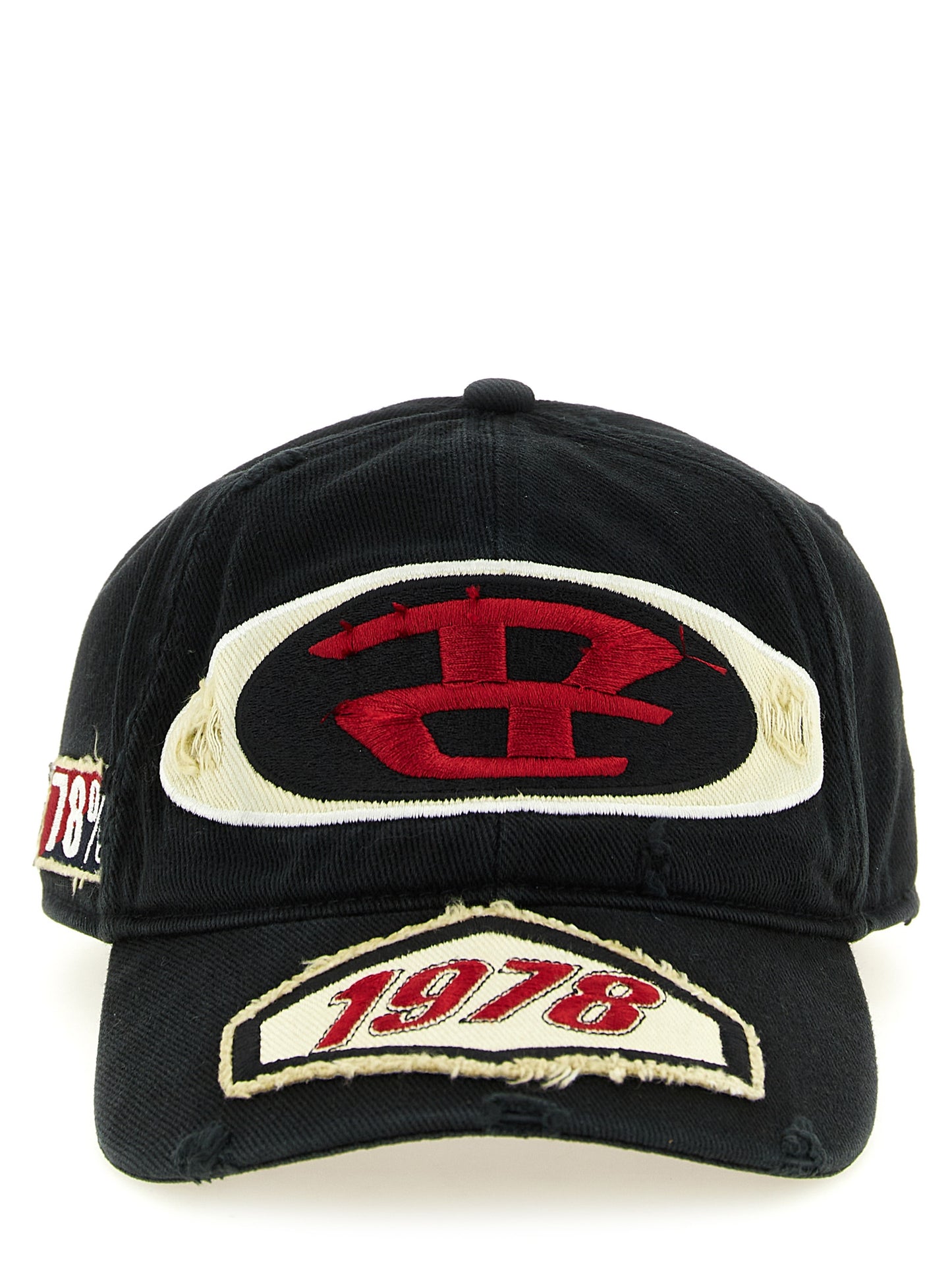 Diesel Black Cotton Cap (Baseball Hat)