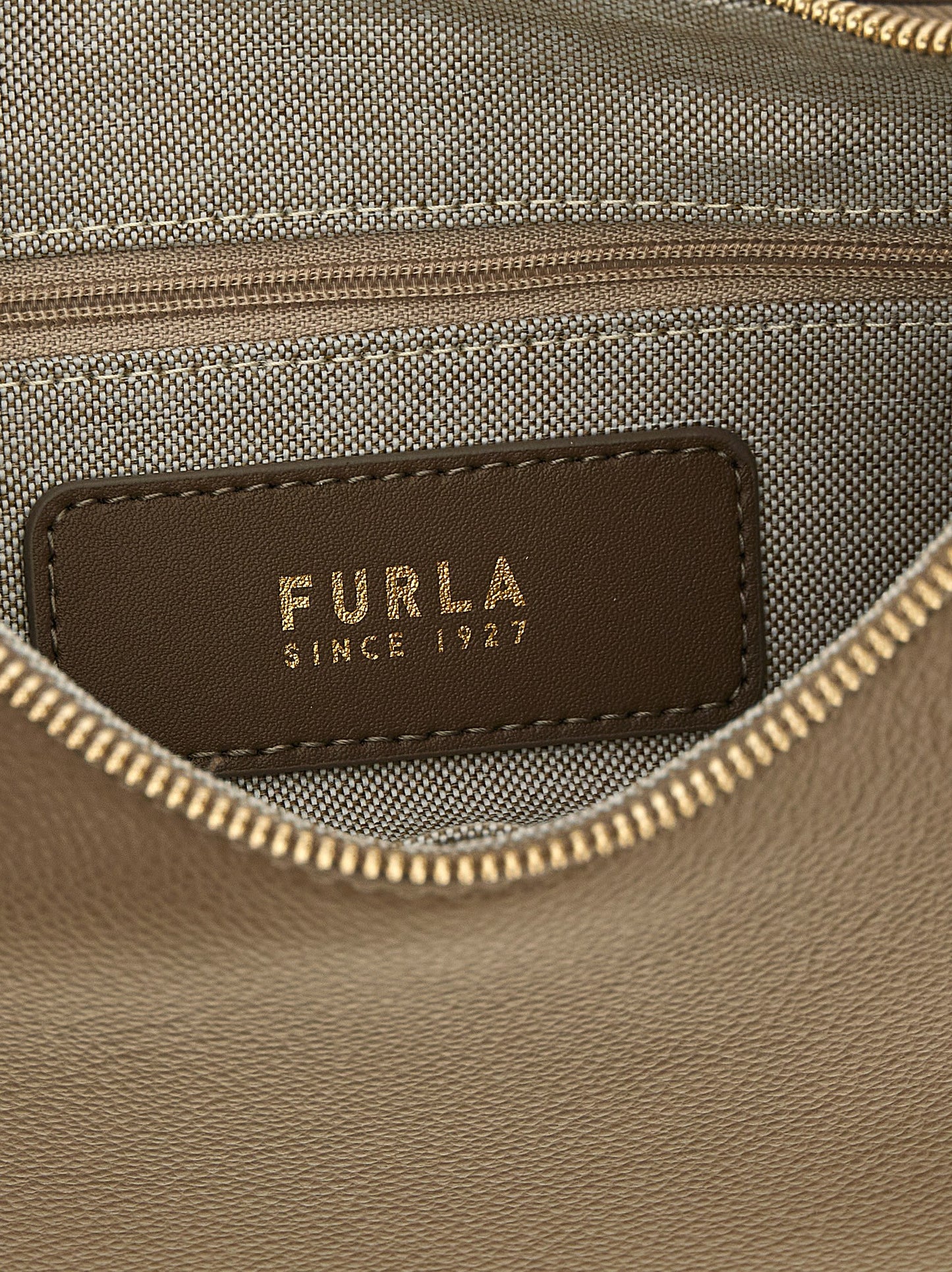 Furla Beige Calfskin Shoulder Bag