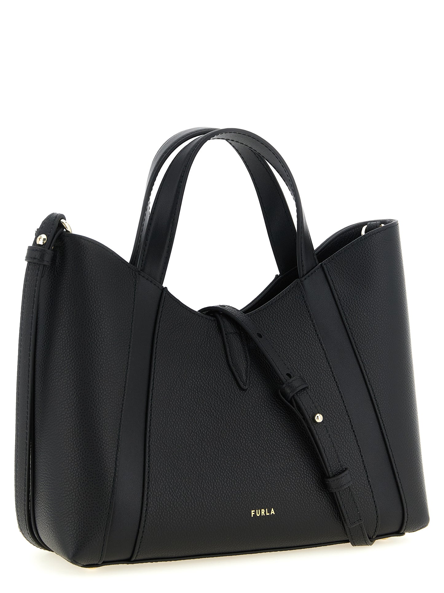 Furla Black Calfskin Tote Bag