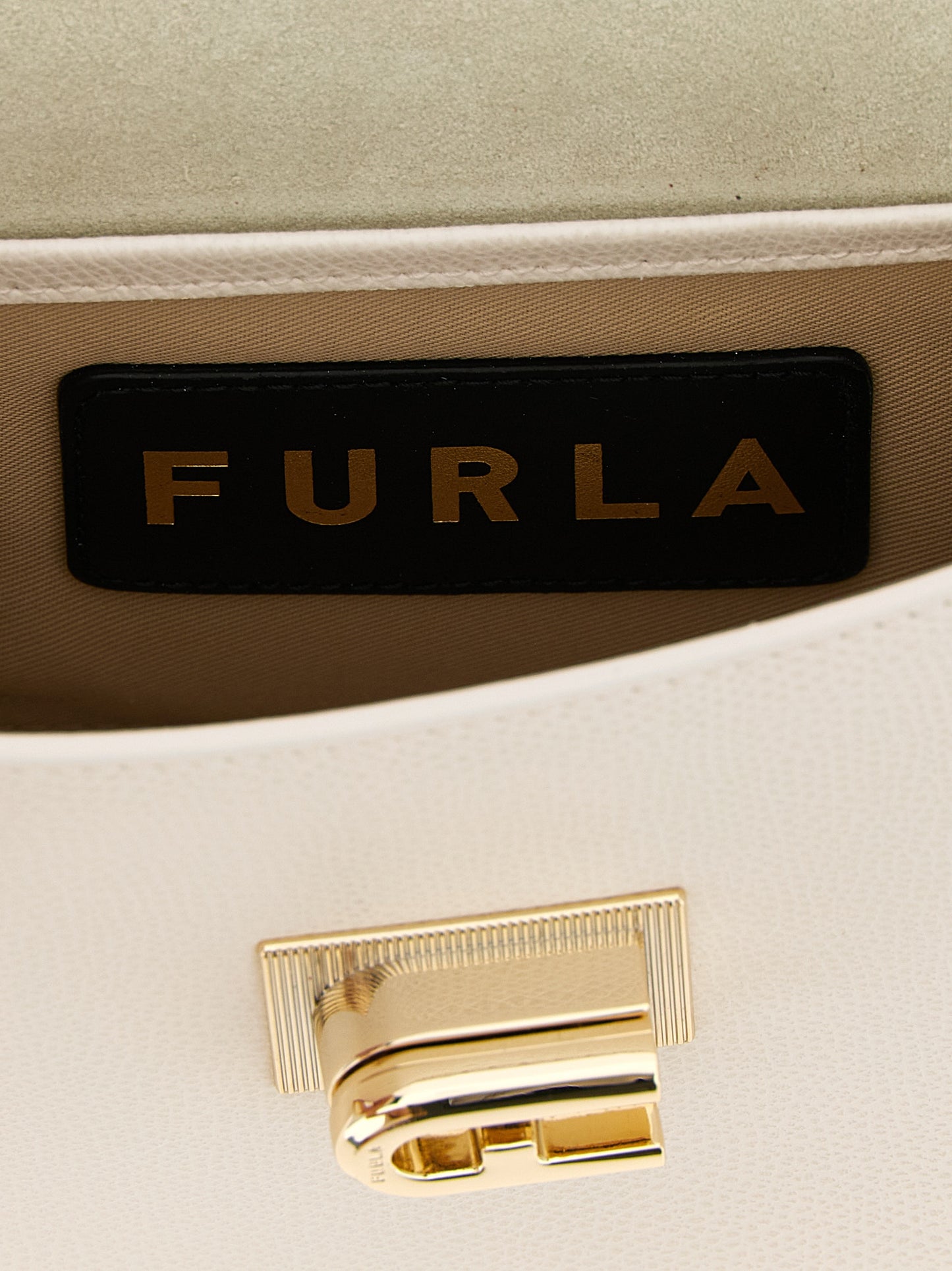 Furla White Calfskin Crossbody Bag