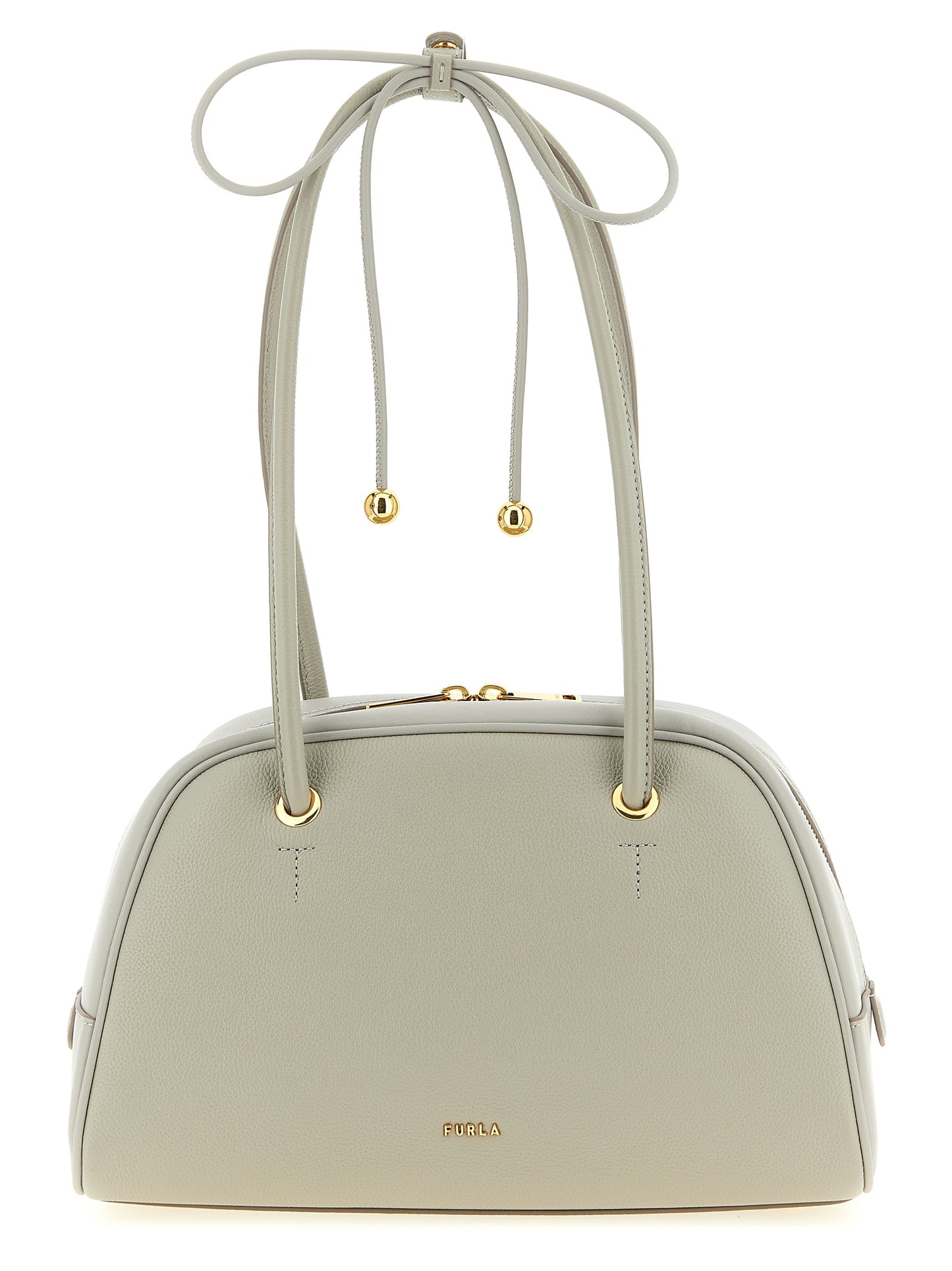 Furla Gray Calfskin Handbag