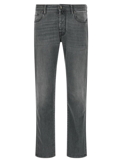 Jacob Cohen Gray Cotton Slim Fit Jeans