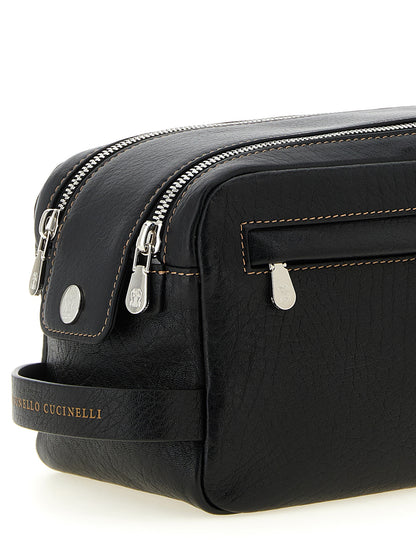 Brunello Cucinelli Black Calfskin Accessories
